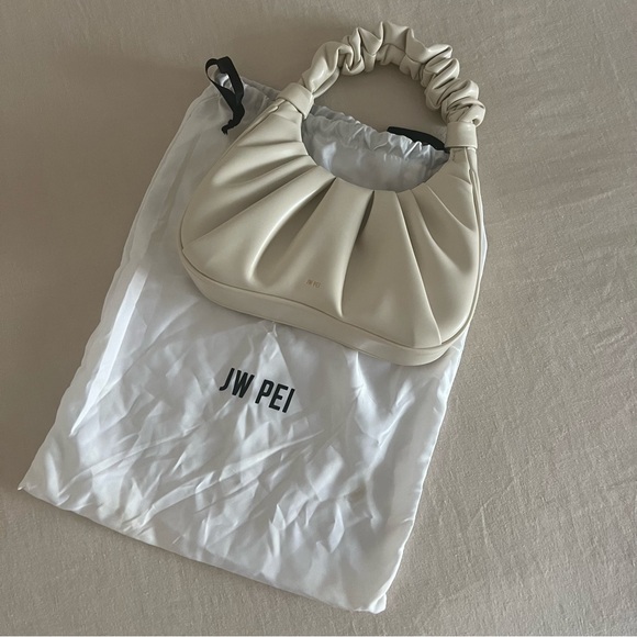 JW PEI Gabbi Ruched Hobo Handbag in Ivory - Picture 7 of 9